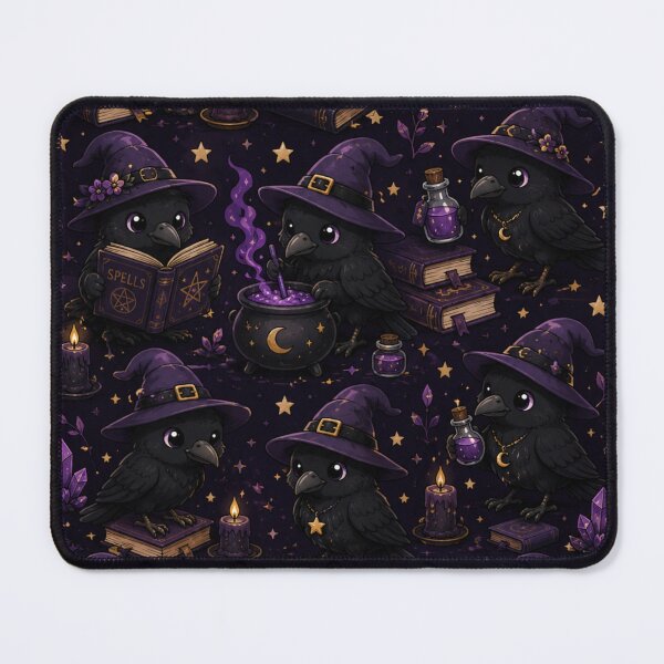 Item preview, Cute Witch Crows Kawaii Pattern | Magical Raven Illustration designed and sold by M.Store.