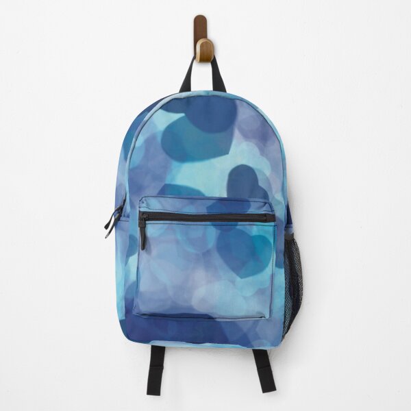 Item preview, Abstract Dark Blue and Light Blue Hearts Pink Accent Art designed and sold by TedraOrtega.