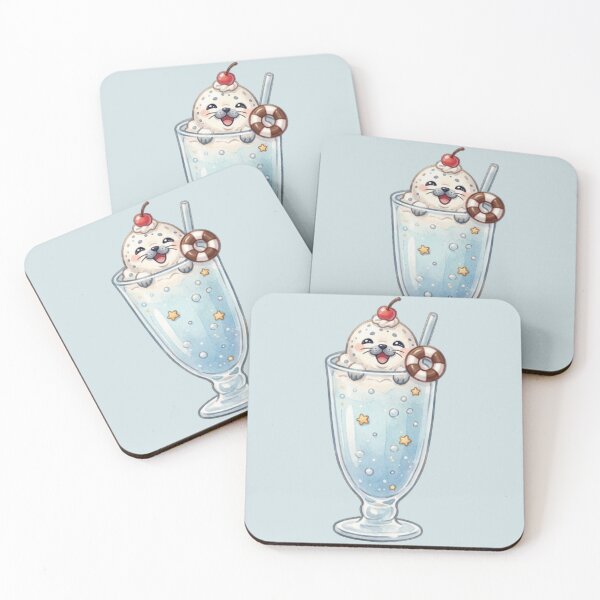 Item preview, "Seal Ice Cream Float" Blue Soda designed and sold by Megaera8.