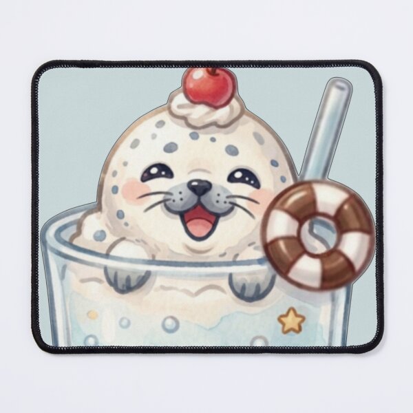 Item preview, "Seal Ice Cream Float" Blue Soda designed and sold by Megaera8.