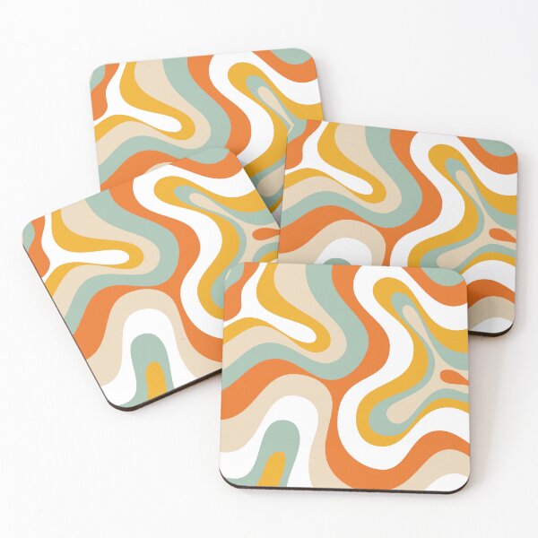 Item preview, Liquid Swirl Retro Abstract in Light Sage Celadon Green, Light Blush, Cream, and White designed and sold by Differenceee.
