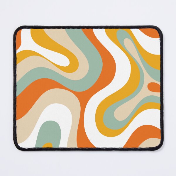 Item preview, Liquid Swirl Retro Abstract in Light Sage Celadon Green, Light Blush, Cream, and White designed and sold by Differenceee.