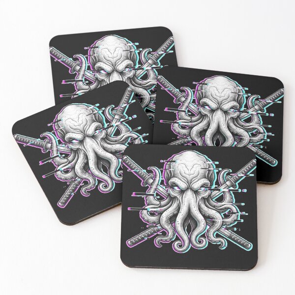 Item preview, Cyberpunk Octopus Samurai Glitch Art designed and sold by PatternPopp.