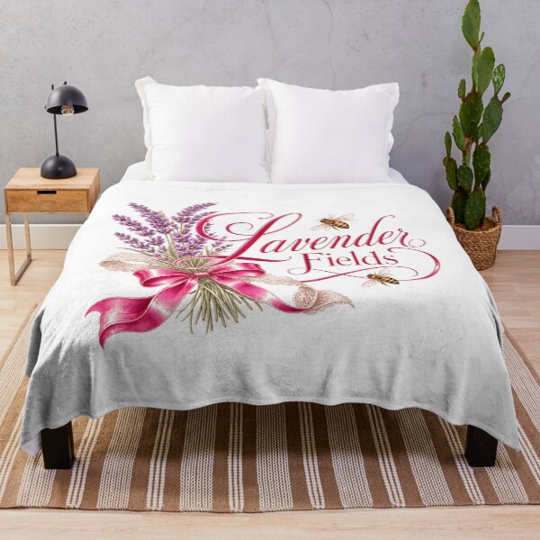 Item preview, Lavender Fields Bee Floral Design designed and sold by QuirkyCloud Designs.