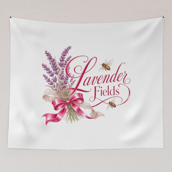 Item preview, Lavender Fields Bee Floral Design designed and sold by QuirkyCloud Designs.