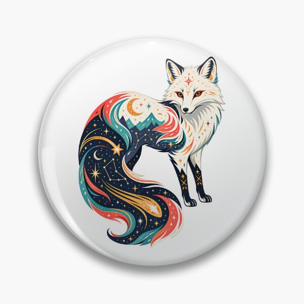 Item preview, Celestial Arctic Fox - Shooting Star Spirit designed and sold by Wild Creative Art.