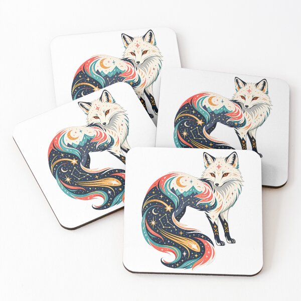Item preview, Celestial Arctic Fox - Shooting Star Spirit designed and sold by Wild Creative Art.
