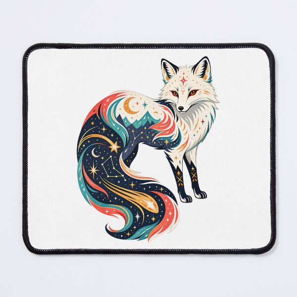 Item preview, Celestial Arctic Fox - Shooting Star Spirit designed and sold by Wild Creative Art.