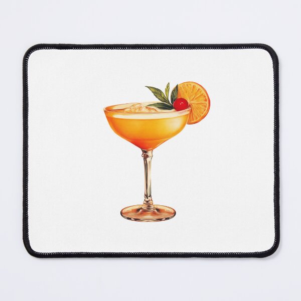 Item preview, Golden Cocktail with Orange Slice Art Print designed and sold by sunnivamla.