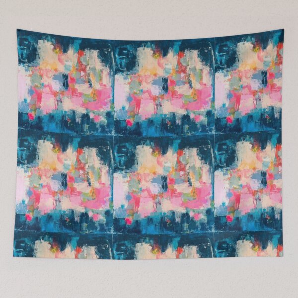 Item preview, Abstract in blues and pinks  designed and sold by Infusedwithcolour.