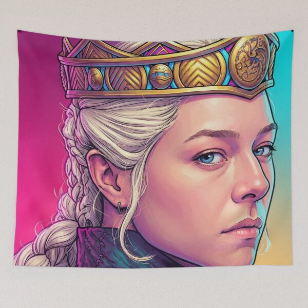 Item preview, Emma Queen Rhaenyra Sci Fi Dragon Targaryen Daenerys Tv Series Lgbtq+ Sapphic WLW Home Decor Poster Print Art Comic Pride  designed and sold by Mind Space.