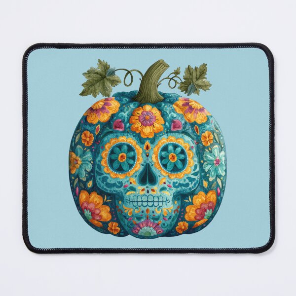 Item preview, Halloween Sugar Skull Pumpkin | Dia de Muertos Folk Art designed and sold by MythicMood.