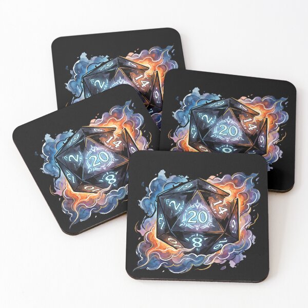 Item preview,  Flaming D20 Polyhedral Dice Arcane Cosmic Fire TTRPG Gamer designed and sold by WorldShop17.