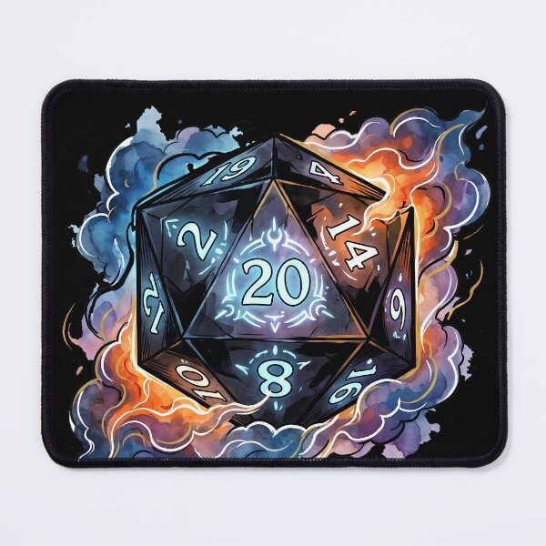 Item preview, Flaming D20 Polyhedral Dice Arcane Cosmic Fire TTRPG Gamer designed and sold by WorldShop17.