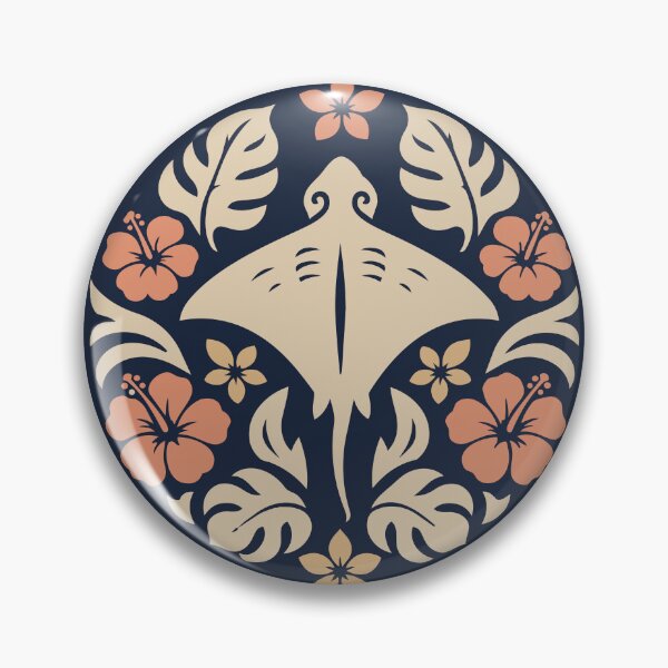 Item preview, Manta Ray Medallion – Polynesian Tifaifai Style designed and sold by Tahitifaifai.