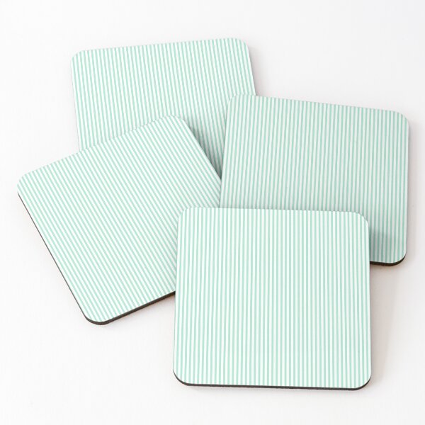 Item preview, Ultra Fine Stripe Narrow Vertical Pinstripe Pattern in Jelly Mint Green designed and sold by kierkegaard.