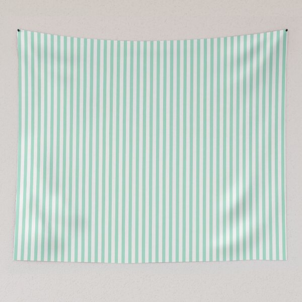 Item preview, Ultra Fine Stripe Narrow Vertical Pinstripe Pattern in Jelly Mint Green designed and sold by kierkegaard.