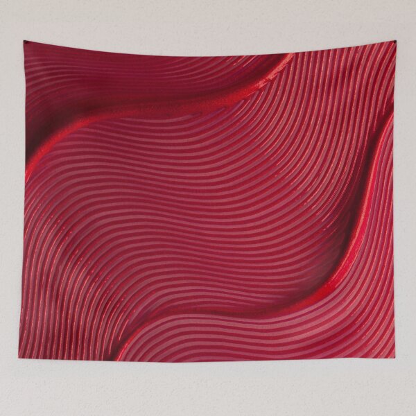 Item preview, Red Wavy Ridged Texture Abstract designed and sold by BuckaBaby.