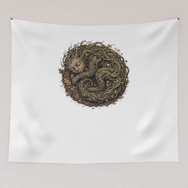 Item preview, Sleeping Forest Dryad - Mother of Roots Goblincore Entity designed and sold by Neurospicy Trolls.