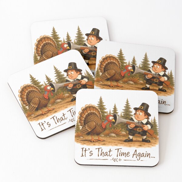 Item preview, It's That Time Again... Funny Thanksgiving Turkey Pilgrim Design designed and sold by WHConwayDesigns.