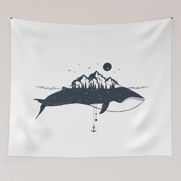 Item preview, Whale And Mountains designed and sold by Sloth Astronaut.