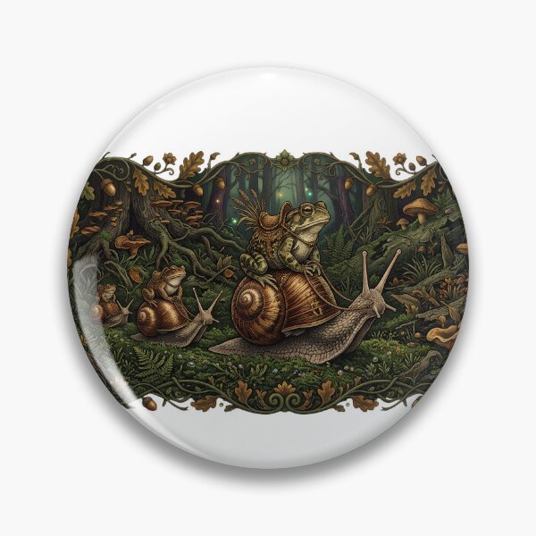 Item preview, Frog Snail Riders - Toad Cowboy Caravan Goblincore Forest Adventure designed and sold by Neurospicy Trolls.