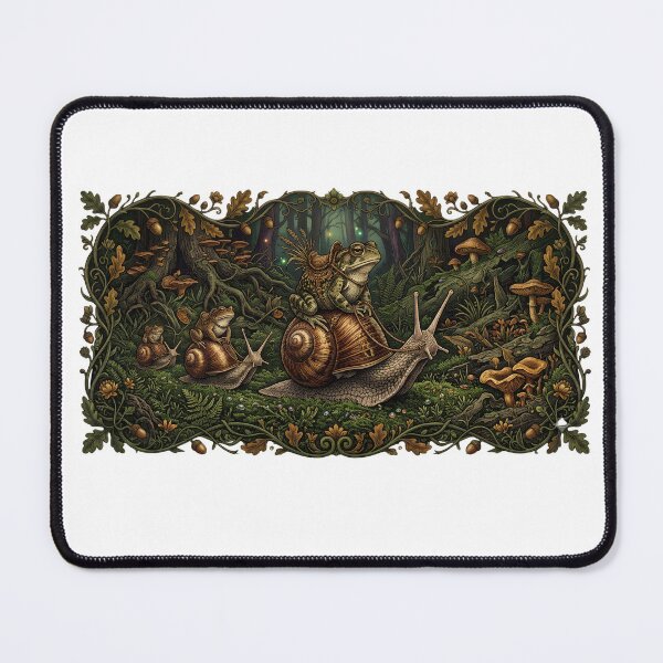 Item preview, Frog Snail Riders - Toad Cowboy Caravan Goblincore Forest Adventure designed and sold by Neurospicy Trolls.
