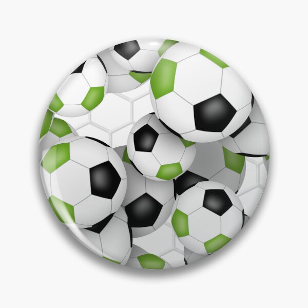 Item preview, bright green & black soccer balls goal netting accent  designed and sold by katzdzynes.