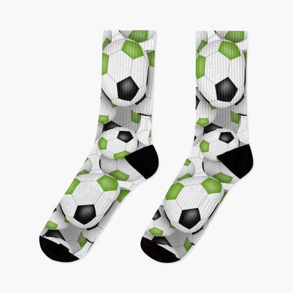 Item preview, bright green & black soccer balls goal netting accent  designed and sold by katzdzynes.