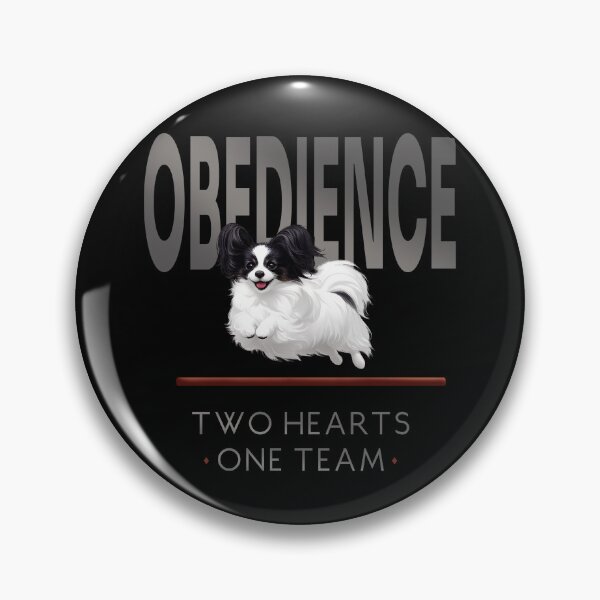 Item preview, Obedience – Two Hearts One Team -  Papillon Obedience Dog Sports  Design designed and sold by PapillonArtStudio.