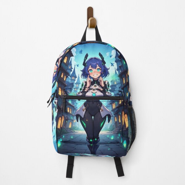 Item preview, Anime girl smiling in a magical world designed and sold by ArtsJulian.