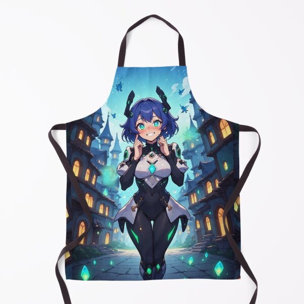 Item preview, Anime girl smiling in a magical world designed and sold by ArtsJulian.