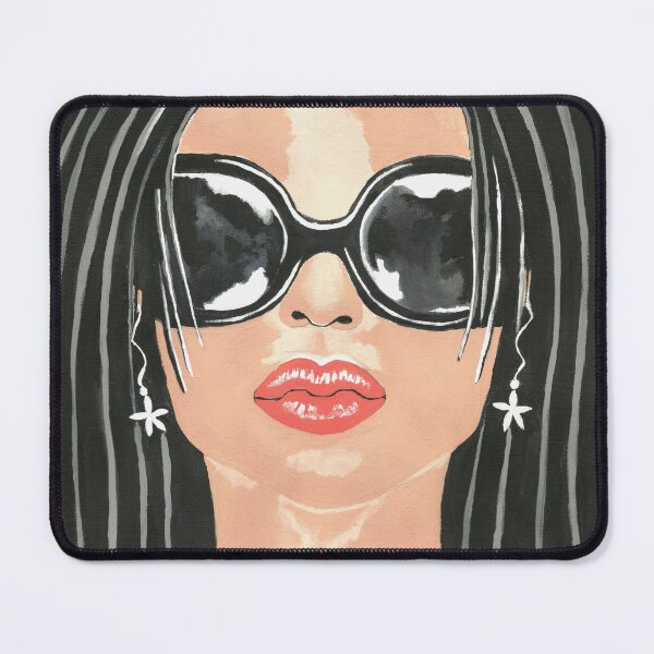 Item preview, Woman With Long Black Hair And Sunglasses designed and sold by Sartoris Art.