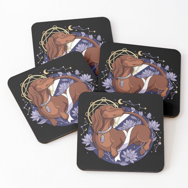 Item preview, The Endless Orbit - Mystical Dachshund Ouroboros Tarot Art designed and sold by ZUMERI.