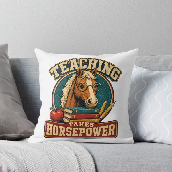 Item preview, Teaching Takes Horsepower – Funny Horse Lover Teacher Design designed and sold by Kolibra.