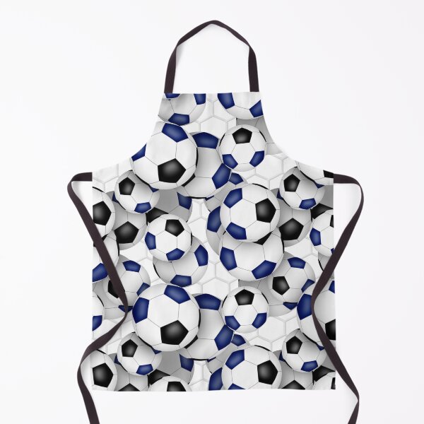 Item preview, Soccer balls with goal netting accent pattern - blue & black designed and sold by katzdzynes.