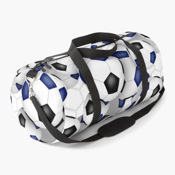 Item preview, Soccer balls with goal netting accent pattern - blue & black designed and sold by katzdzynes.