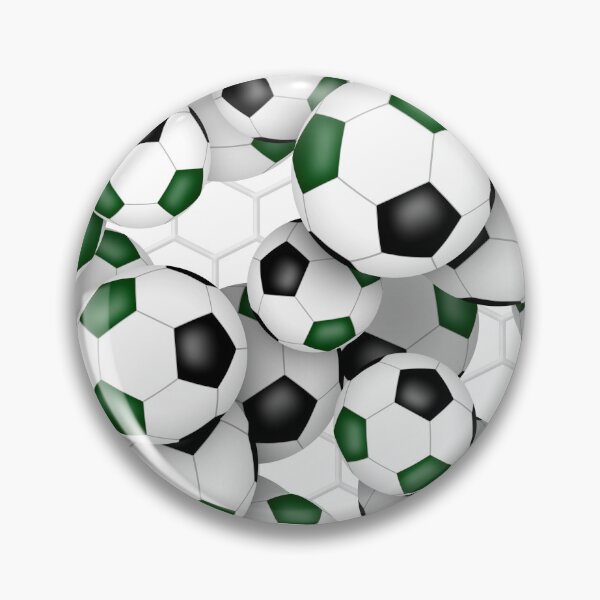 Item preview, Soccer balls with goal netting accent pattern - green & black designed and sold by katzdzynes.