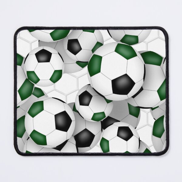 Item preview, Soccer balls with goal netting accent pattern - green & black designed and sold by katzdzynes.