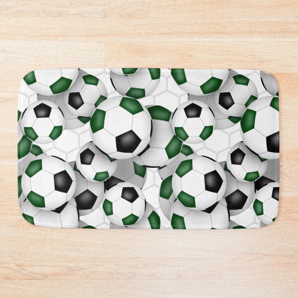 Item preview, Soccer balls with goal netting accent pattern - green & black designed and sold by katzdzynes.