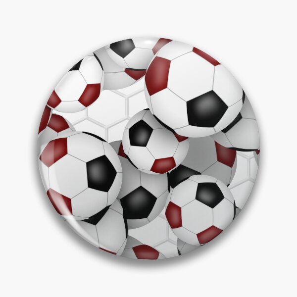 Item preview, Soccer balls with goal netting accent pattern - maroon & black designed and sold by katzdzynes.