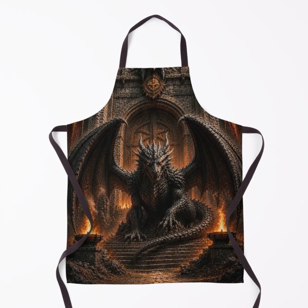 Item preview, Dark Dragon Castle – Gothic Fantasy Dragon Guardian Medieval Fortress Design designed and sold by DrakariArt.