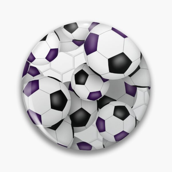 Item preview, Soccer balls with goal netting accent pattern - purple & black designed and sold by katzdzynes.