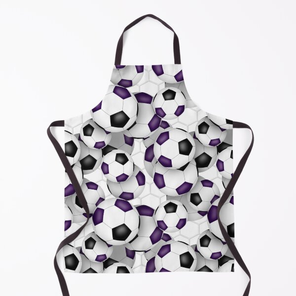 Item preview, Soccer balls with goal netting accent pattern - purple & black designed and sold by katzdzynes.