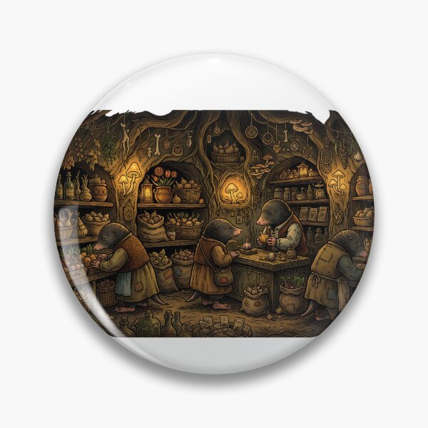 Item preview, Mole Grocery Store - Underground Root Market Goblincore Cottagecore designed and sold by Neurospicy Trolls.