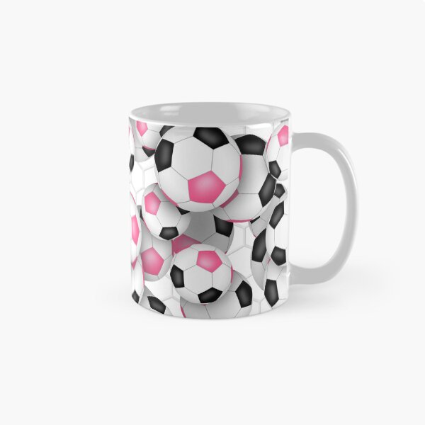 Item preview, Soccer balls with goal netting accent pattern - pink & black designed and sold by katzdzynes.