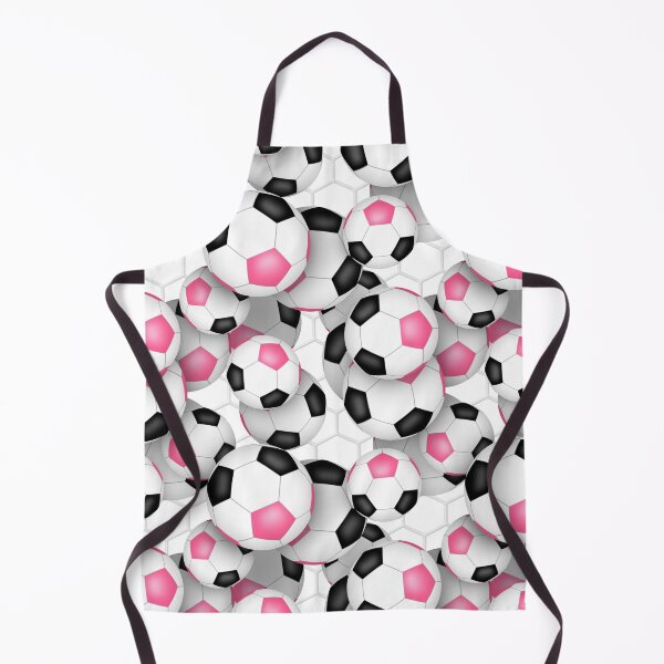 Item preview, Soccer balls with goal netting accent pattern - pink & black designed and sold by katzdzynes.