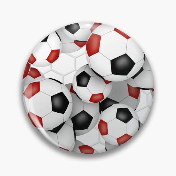 Item preview, Soccer balls with goal netting accent pattern - red & black designed and sold by katzdzynes.