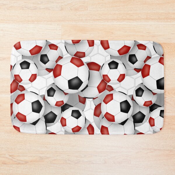 Item preview, Soccer balls with goal netting accent pattern - red & black designed and sold by katzdzynes.