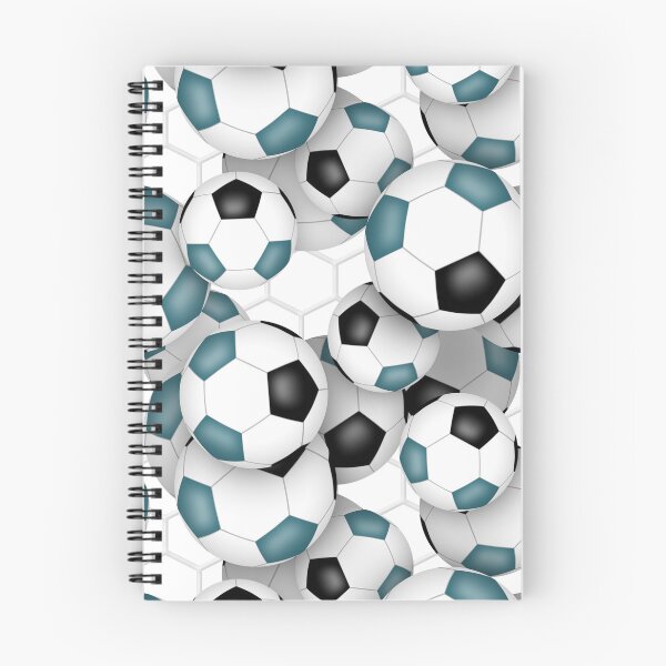 Item preview, Soccer balls with goal netting accent pattern - teal & black designed and sold by katzdzynes.